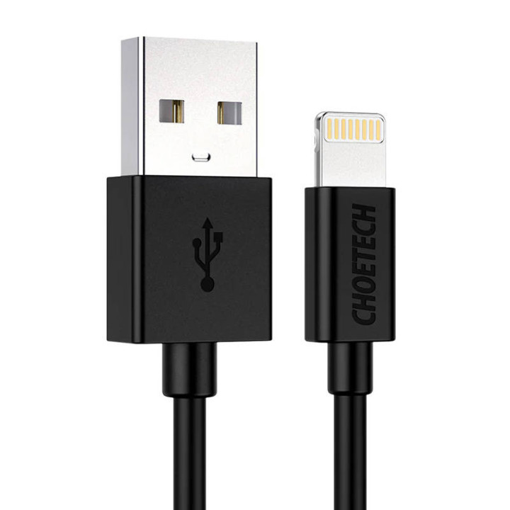 Кабель USB-Lightning Choetech IP0026, MFi, 1,2 м (черный)