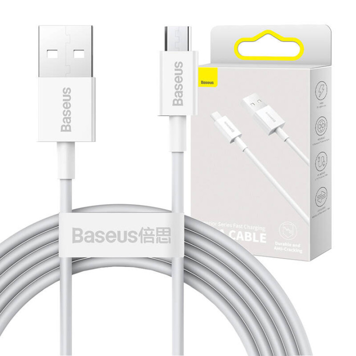 Кабель Baseus Superior Series USB — micro USB, 2А, 2м (белый)