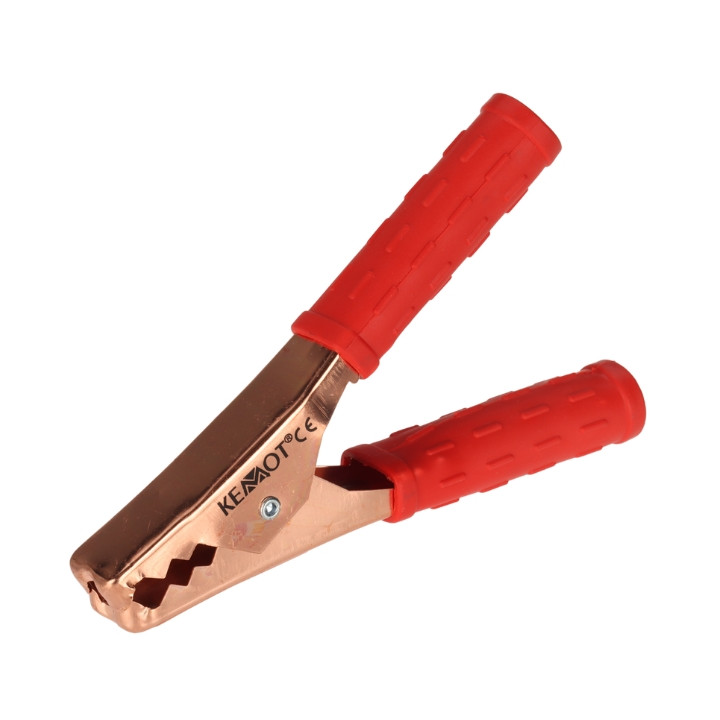 ZACISK KROKODYLOWY KRO-200/R CZERWONY KEMOT