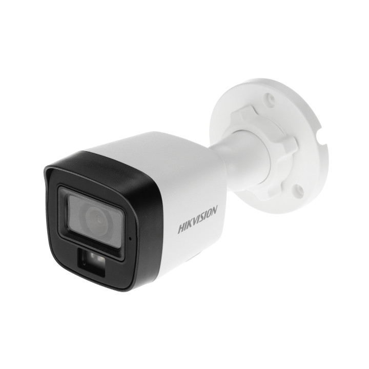 Hikvision DS-2CE16K0T-LPFS (2,8 mm) 3K Cámara mini tipo bala fija con audio ligero híbrido inteligente