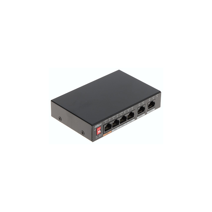 Dahua PFS3006-4ET-60-V2 6-портовый 10/100Mbps неуправляемый настольный PoE-коммутатор