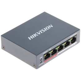 Hikvision DS-3E0105P-E/M(B) 4-портовый Fast Ethernet неуправляемый PoE коммутатор
