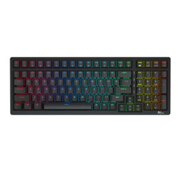 Kabellose mechanische Tastatur Royal Kludge RK98 RGB, roter Schalter (schwarz)