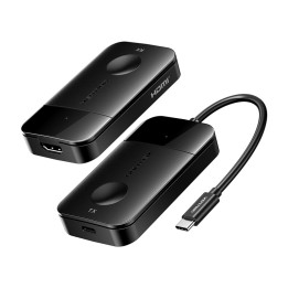 Беспроводной передатчик/приемник Vention USB-C — HDMI 0,15 м (черный)