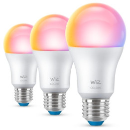 WiZ,Лампа,8,8Вт,2200-6500 (RGB),A60,E27,3 шт. источник света