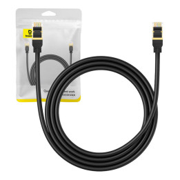 Kabel sieciowy kat.8 Baseus Ethernet RJ45, 40Gbps, 1,5m (czarny)