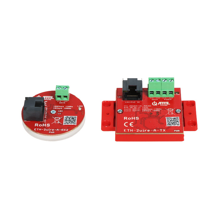 SET OF UTP / 2-WIRE CONVERTERS FOR LAN+POE TRANSMISSION ETH-2WIRE-A-SET2 2 PCS SET ATTE