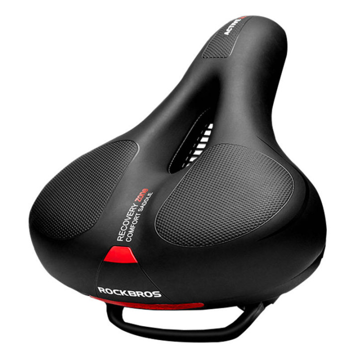 Седло велосипедное Rockbros AQ-6090R (Черно-Красное)