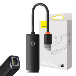 Adapter sieciowy Baseus Lite Series USB na RJ45 (czarny)
