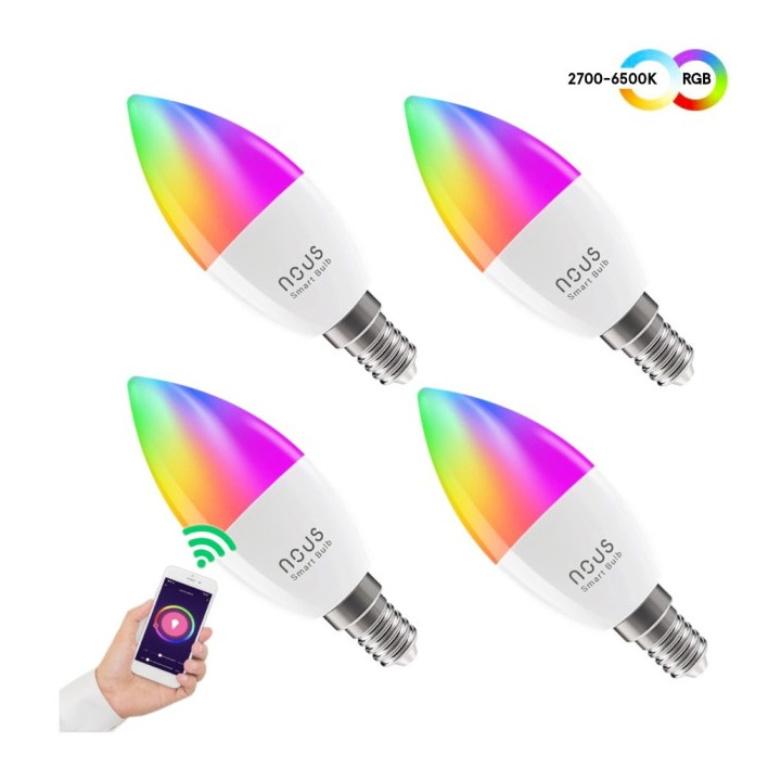 Nous E14 P4 RGBW candle (4-pack)