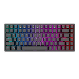 Royal Kludge RK84 RGB kabellose mechanische Tastatur, brauner Schalter (schwarz) (QWERTY)