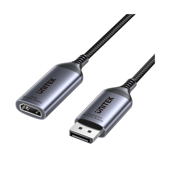 ADAPTER DISPLAYPORT / HDMI V1611A01 15 cm, 8K UNITEK