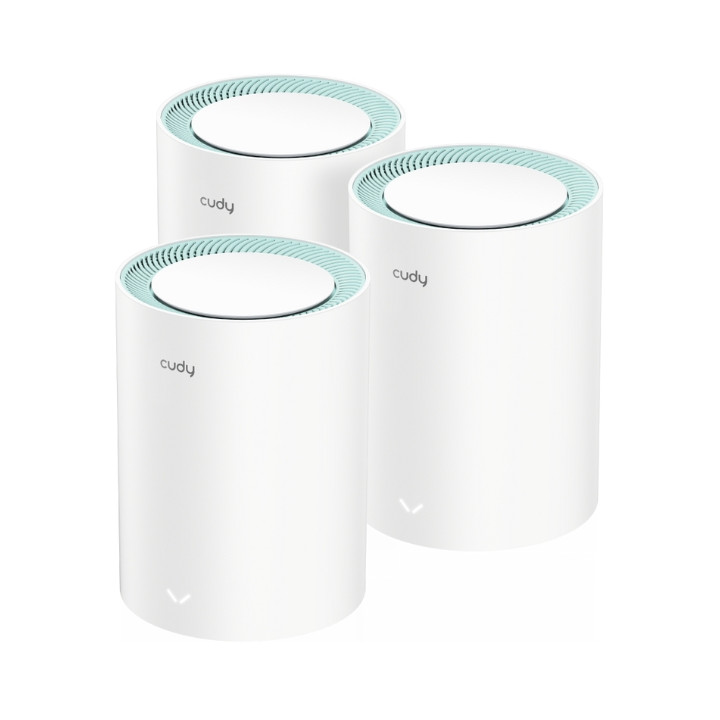 CUDY M1300(3-PACK) Wi-Fi Mesh System, 2.4 GHz & 5 GHz, 300 Mbps + 867 Mbps