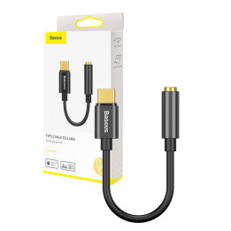 Аудиоадаптер Baseus L54 USB-C + мини-джек 3,5 мм (черный)