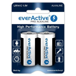 Everactive Pro Pilas Alcalinas C 1.5V LR14 EN93 AM2 MN1400 en blister 2uds