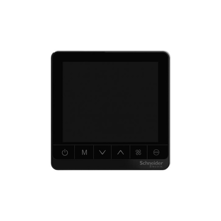 Termostato, Spacelogic, fan coil on/off, autonomo, touchscreen, 2P, 3 ventole, 240 V, nero