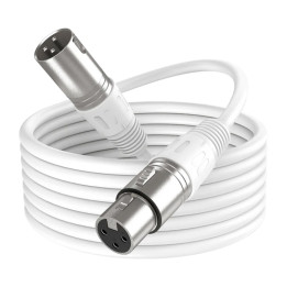 Fifine XLR L9C Kabel, 180 cm (weiß)