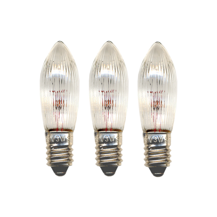 Replacement bulbs E10 for electric Christmas lights 3W 34V 3 pc.