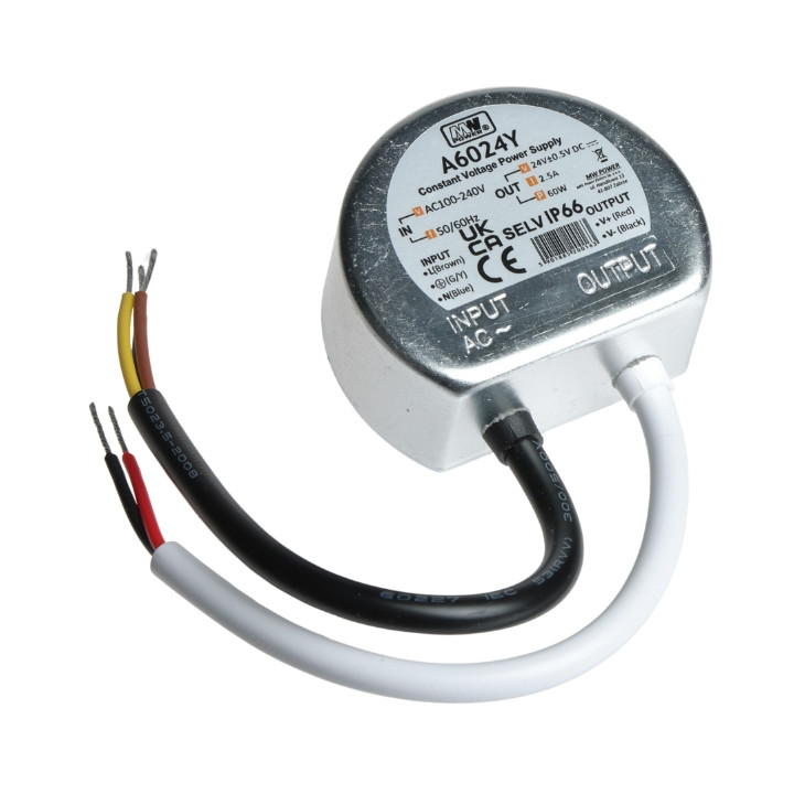 MW POWER 24V/2.5A-TP Switching Power Supply 24V 2.5A IP66
