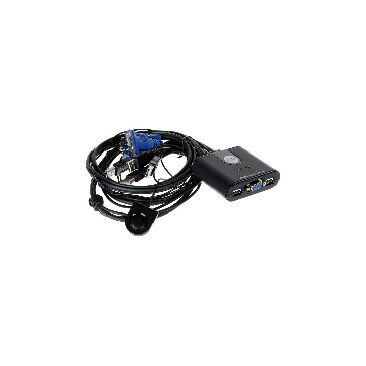 ATEN CS-22U Conmutador KVM VGA + USB de 2 puertos con soporte Full HD 1080p