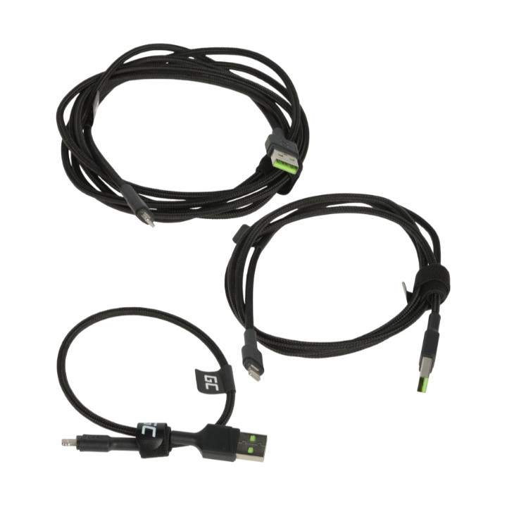 Green Cell KABGCSET04 Ray Cable Set 0.3m, 1.2m, 2.0m