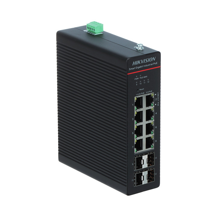 Hikvision DS-3T1512HP-SI-8P4F/NOPOWER 8-Port PoE+ Switch with 4 SFP Slots
