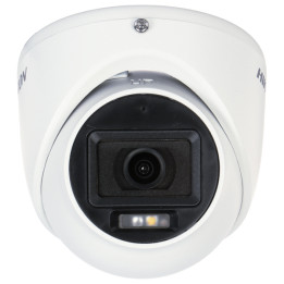 Cámara de torreta fija de audio con luz híbrida inteligente Hikvision DS-2CE76K0T-LMFS (2,8 mm) 3K
