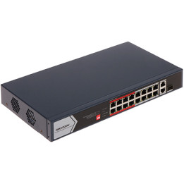Hikvision DS-3E0318P-E/M(C) 16-Port PoE Switch with 2 SFP Slots