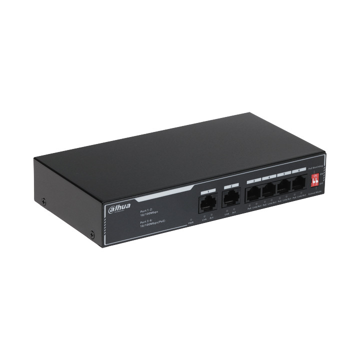 DAHUA SF1006LP 6-Port PoE Switch, 4 PoE Ports