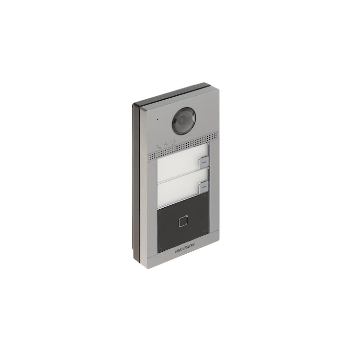 Hikvision DS-KV8213-WME1(C) 2-кнопочная металлическая дверная станция для виллы с 2МП камерой, Wi-Fi и PoE, IP65