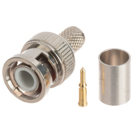 BNC Crimp Connector for RG6 Cable - BNC-W/ZAC-RG6*P100 (100 pcs)