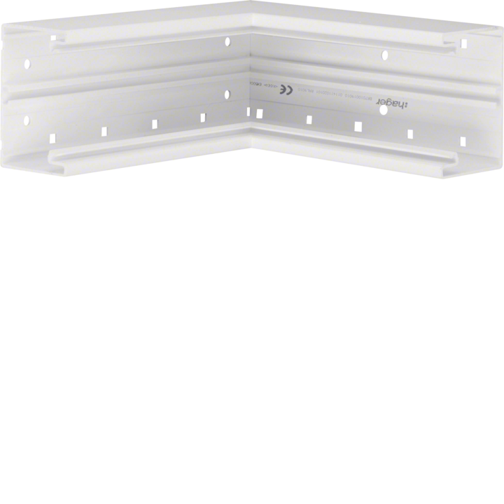 Hager R89219010 Internal Corner for BR70100 Trunking, Pure White
