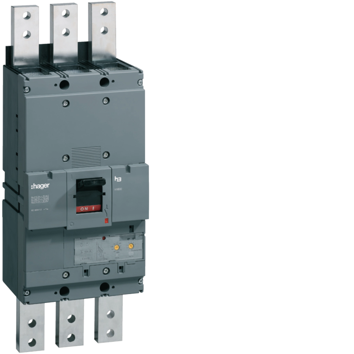 Hager HNF980H MCCB h1600, 3-Pole 1250 A, LSI, 50 kA