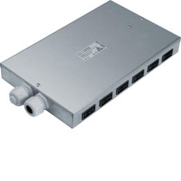 Hager SPWA069005 Power Consolidation Point, 6 Sockets, White