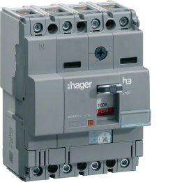 Hager HNA081H MCCB h3 x160 TM 4P 80A 40kA