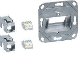 Hager GMKSRJ45C6A2 Connection Module 2x RJ45 Cat.6a