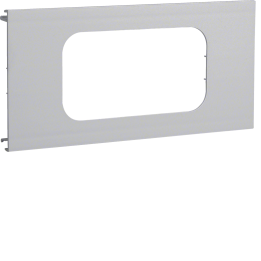 Hager L96127035 2-Compartment Cover, 120mm, PVC, Light Grey (RAL 7035)