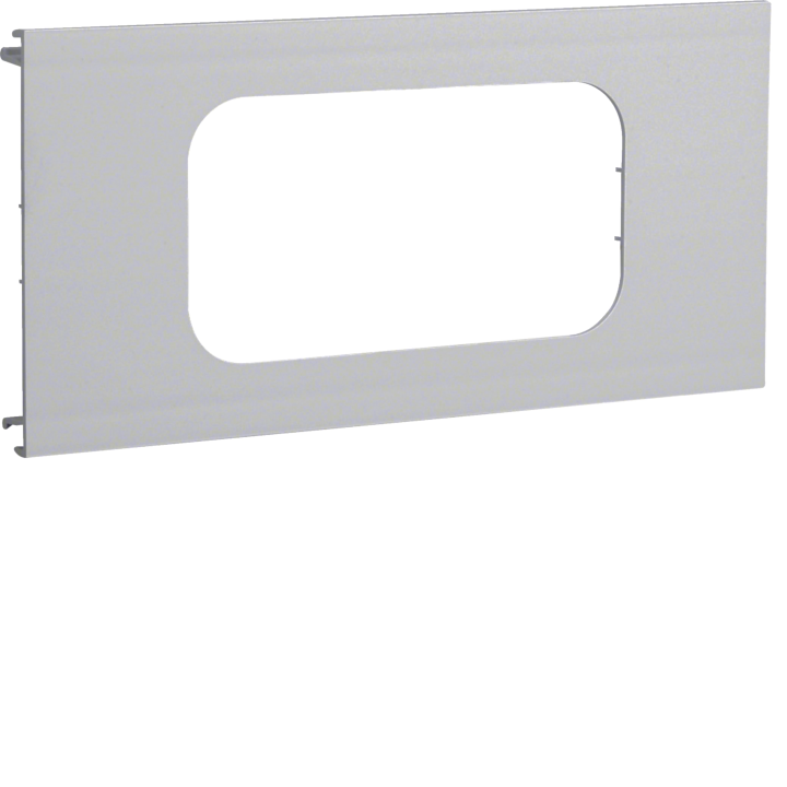 Hager L96127035 2-Compartment Cover, 120mm, PVC, Light Grey (RAL 7035)
