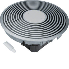 Hager VANR12009005 Floor Box, Aluminium, Grey, Wet Location Cover
