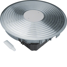 Hager VANR1201 Supply Unit for Wet Room Cable Trunking, Aluminium, Grey