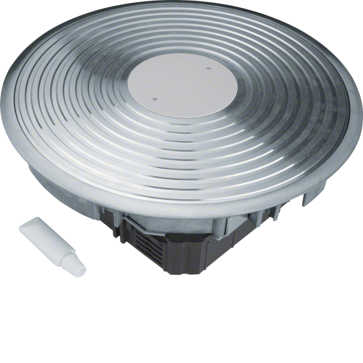 Hager VANR1201 Supply Unit for Wet Room Cable Trunking, Aluminium, Grey
