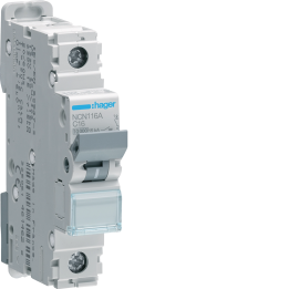 Hager NCN116 Miniature Circuit Breaker 1P C-Curve 16A