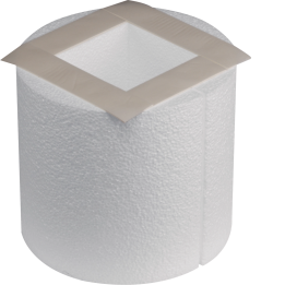 Hager SEVR06200 Casing Element for R06 Floor Box, Height 200mm