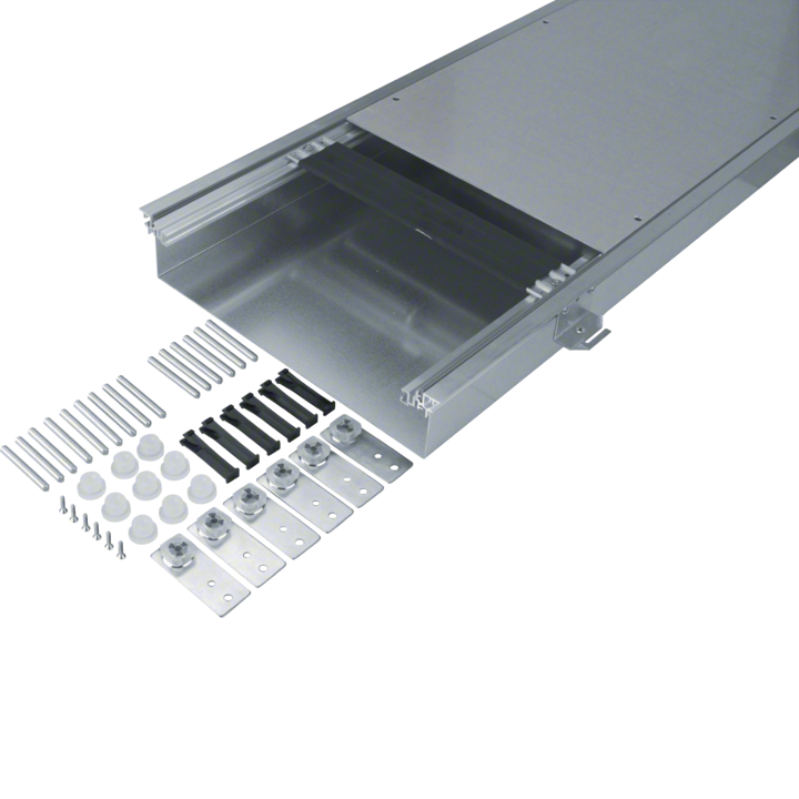 Hager BKW400090 Floor Duct with Trough 400mm 90-130mm Dry Care